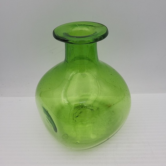 Vintage Green Glass Decanter Bottle - Picture 3 of 7